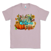 Lilac Welcome Fall Pumpkins Classic Tee - BundleAndBundleShop