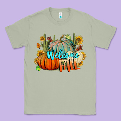 Welcome Fall Pumpkins Classic Tee Designed By Bundleandbundleshop