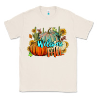 Natural Welcome Fall Pumpkins Classic Tee - BundleAndBundleShop