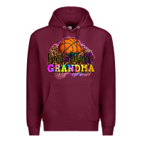 Burgundy basketball grandma Premium Hoodie - OliviaCreatesArt