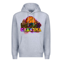 Heather Grey basketball grandma Premium Hoodie - OliviaCreatesArt
