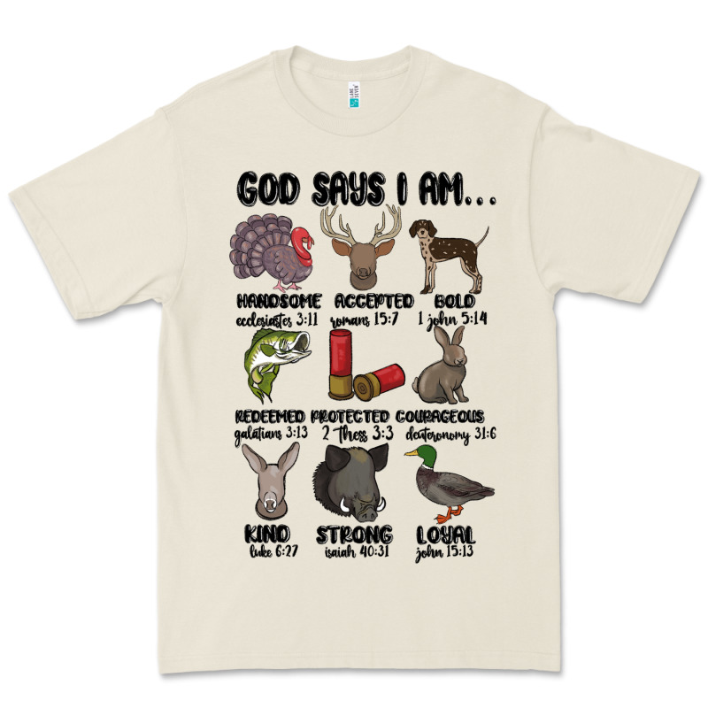 God Says I Am Hunting Premium Tee by MaliasSmallBusiness | Teevron