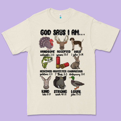 God Says I Am Hunting Premium Tee Designed By Maliassmallbusiness