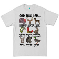 Dove Grey god says i am hunting Premium Tee - MaliasSmallBusiness