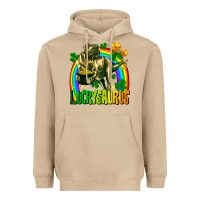 Mushroom luckysaurus St. Patricks Day Heavyweight Hoodie - FaDigitalArtStudio