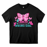 Black cancer picked the wrong girl Heavy Core Tee - NancyCooperArtShop