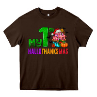 Chocolate Brown my first hallothanksmas Heavy Core Tee - AdoDesignShop