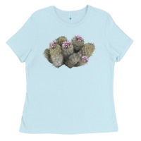 Baby Blue cob beehive cactus Ladies Tee - LillyAllenDesigns