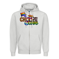 Dove Grey Western choose love Zipper Hoodie - CowGirlArtShop
