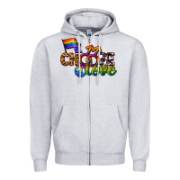 Heather Grey Western choose love Zipper Hoodie - CowGirlArtShop
