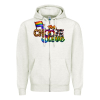 Oatmeal Heather Western choose love Zipper Hoodie - CowGirlArtShop