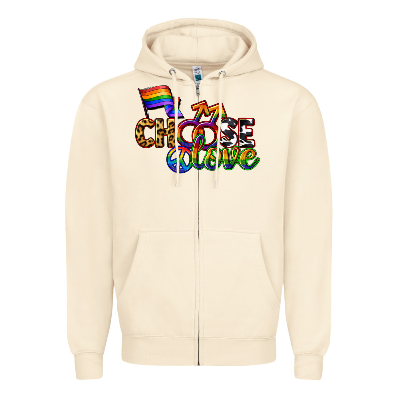 Western Choose Love Zipper Hoodie by CowGirlArtShop | Teevron