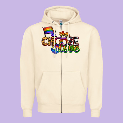Western Choose Love Zipper Hoodie Designed By Cowgirlartshop