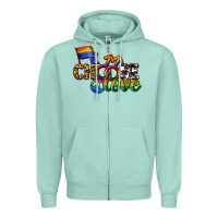 Seafoam Western choose love Zipper Hoodie - CowGirlArtShop