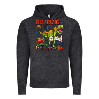 Vintage Black roaring into 6th grade Vintage Hoodie - BundleAndBundleShop