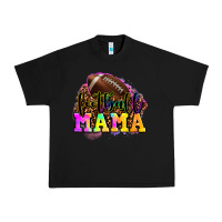 Black football mama Urban Heavy Tee - LillyAllenDesigns
