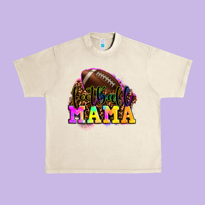 Football Mama Urban Heavy Tee Designed By Lillyallendesigns