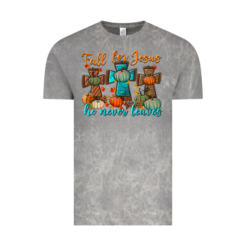 Fall For Jesus He Never Leaves Vintage Tee by BundleAndBundleShop | Teevron