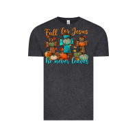 Vintage Black fall for jesus he never leaves Vintage Tee - BundleAndBundleShop