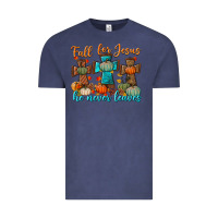 Vintage Denim fall for jesus he never leaves Vintage Tee - BundleAndBundleShop