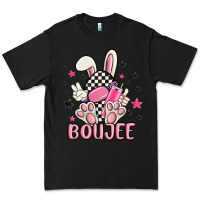 Black boujee checkered easter bunny egg trending Premium Tee - MaliasSmallBusiness