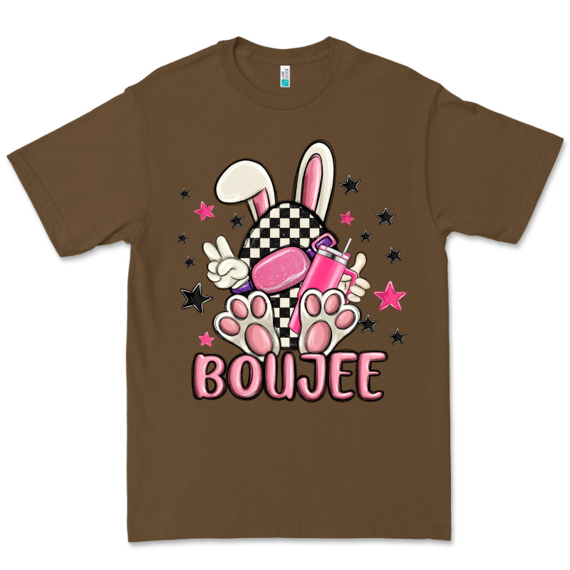 Boujee Checkered Easter Bunny Egg Trending Premium Tee by MaliasSmallBusiness | Teevron