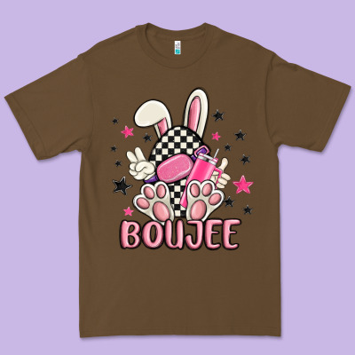 Boujee Checkered Easter Bunny Egg Trending Premium Tee Designed By Maliassmallbusiness