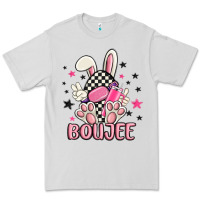 Dove Grey boujee checkered easter bunny egg trending Premium Tee - MaliasSmallBusiness