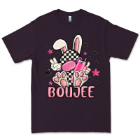 Plum boujee checkered easter bunny egg trending Premium Tee - MaliasSmallBusiness