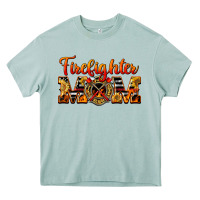 Arona American Firefighter Mom Heavy Core Tee - LillyAllenDesigns