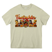 Mossy American Firefighter Mom Heavy Core Tee - LillyAllenDesigns