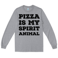 Heather Grey Pizza Is My Spirit Animal Long Sleeve Tee - Bettercallsaul