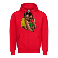 Red Black couple Zipper Hoodie - HowdyJamesFarm