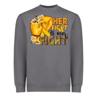 Storm Her fight is our fight Childhood Cancer yellow Heavyweight Sweatshirt - NancyCooperArtShop