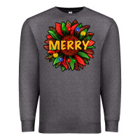 Charcoal Heather merry christmas with light sunflower bbs Premium Sweatshirt - BundleAndBundleShop