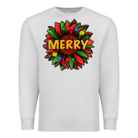 Dove Grey merry christmas with light sunflower bbs Premium Sweatshirt - BundleAndBundleShop