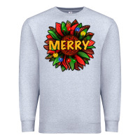 Heather Grey merry christmas with light sunflower bbs Premium Sweatshirt - BundleAndBundleShop