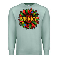 Seafoam merry christmas with light sunflower bbs Premium Sweatshirt - BundleAndBundleShop