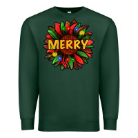 Sports Green merry christmas with light sunflower bbs Premium Sweatshirt - BundleAndBundleShop