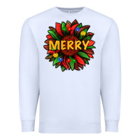 White merry christmas with light sunflower bbs Premium Sweatshirt - BundleAndBundleShop