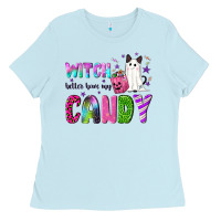 Baby Blue Witch better have my candy Ladies Tee - NancyCooperArtShop