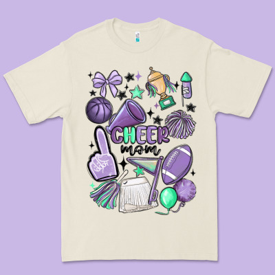 Cheer Mom Premium Tee Designed By Maliassmallbusiness