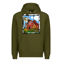 Army Green rustic western barn olivia Premium Hoodie - OliviaCreatesArt