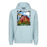 Blue Mist rustic western barn olivia Premium Hoodie - OliviaCreatesArt