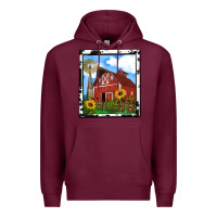 Burgundy rustic western barn olivia Premium Hoodie - OliviaCreatesArt