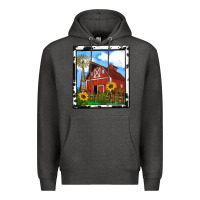 Charcoal Heather rustic western barn olivia Premium Hoodie - OliviaCreatesArt