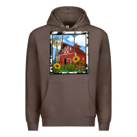 Coffee rustic western barn olivia Premium Hoodie - OliviaCreatesArt