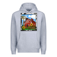 Heather Grey rustic western barn olivia Premium Hoodie - OliviaCreatesArt