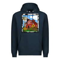Navy rustic western barn olivia Premium Hoodie - OliviaCreatesArt
