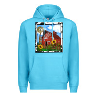 Ocean Blue rustic western barn olivia Premium Hoodie - OliviaCreatesArt